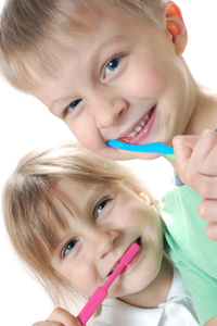 Children Brushing Teeth